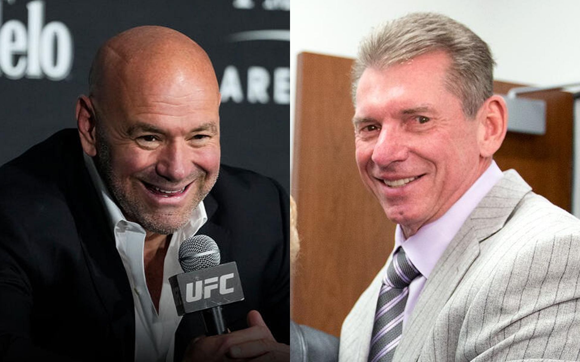 UFC CEO Dana White [L] and TKO Chairman Vince McMahon [R] [Images via ufc.com and @VinceMcMahon Twitter]