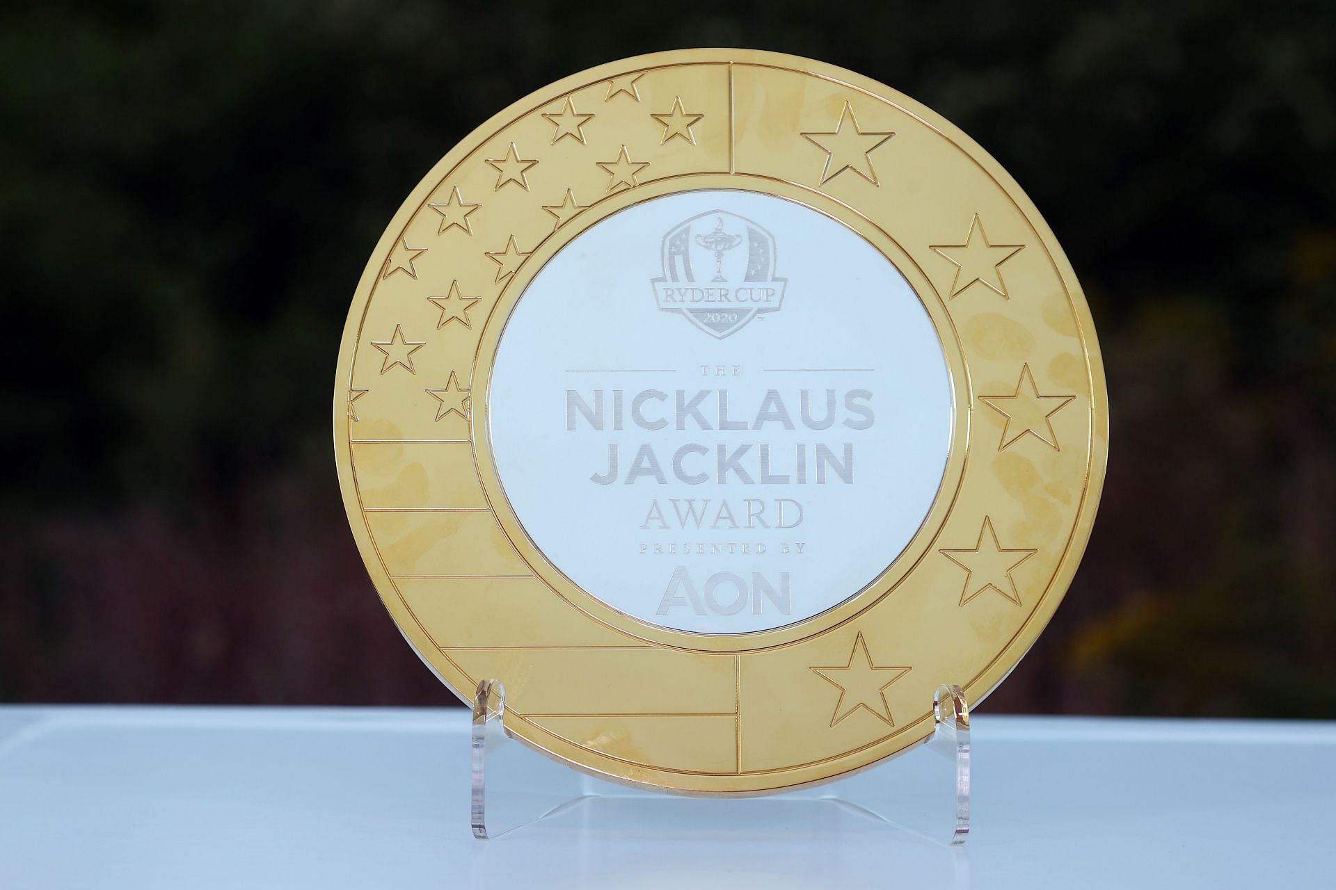 The Nicklaus Jacklin award at the 2020 Ryder Cup