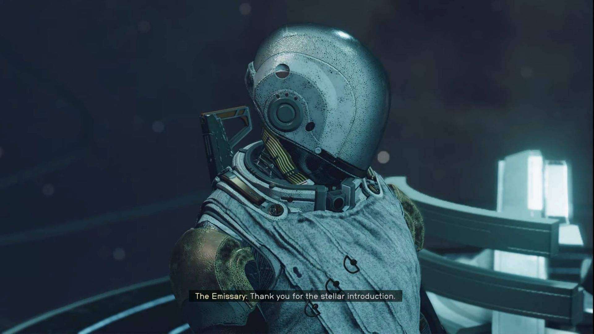 The Emissary is revealed to be the Starborn who tried to steal your artifact over Neon. (Image via Bethesda)