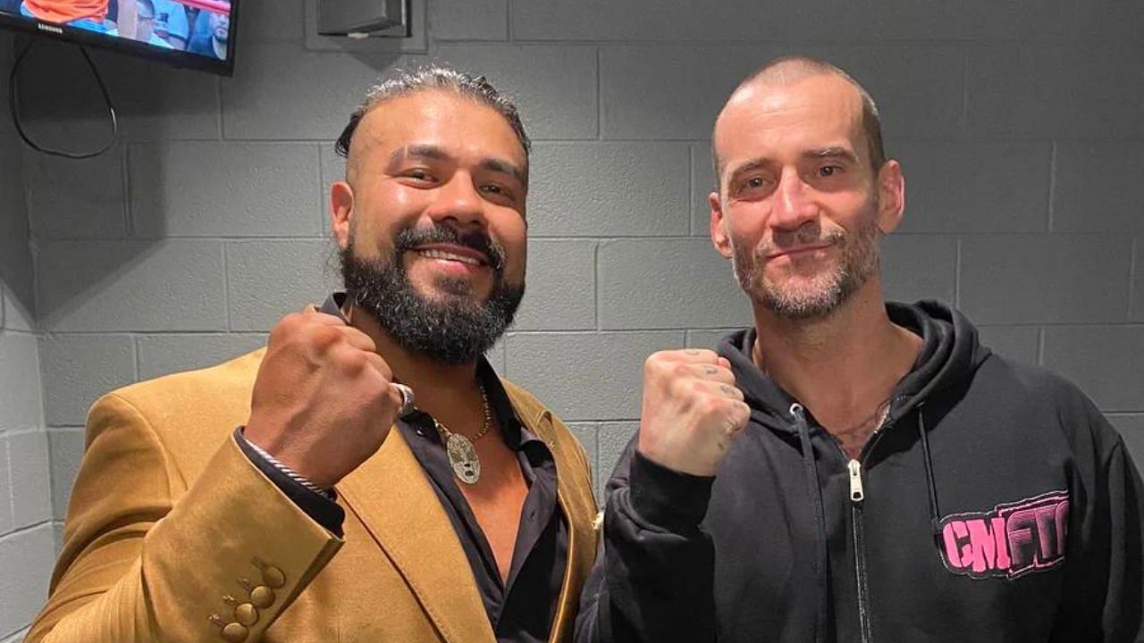 Andrade El Idolo (left) and CM Punk (right)