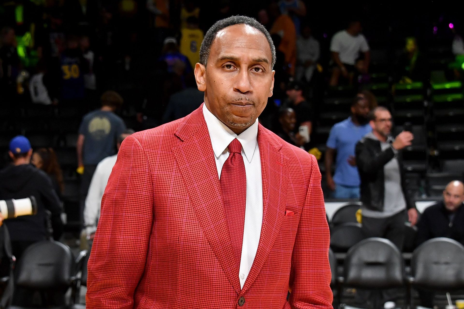 Stephen A. Smith in an LA Lakers game.