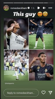 Romeo's Instagram story