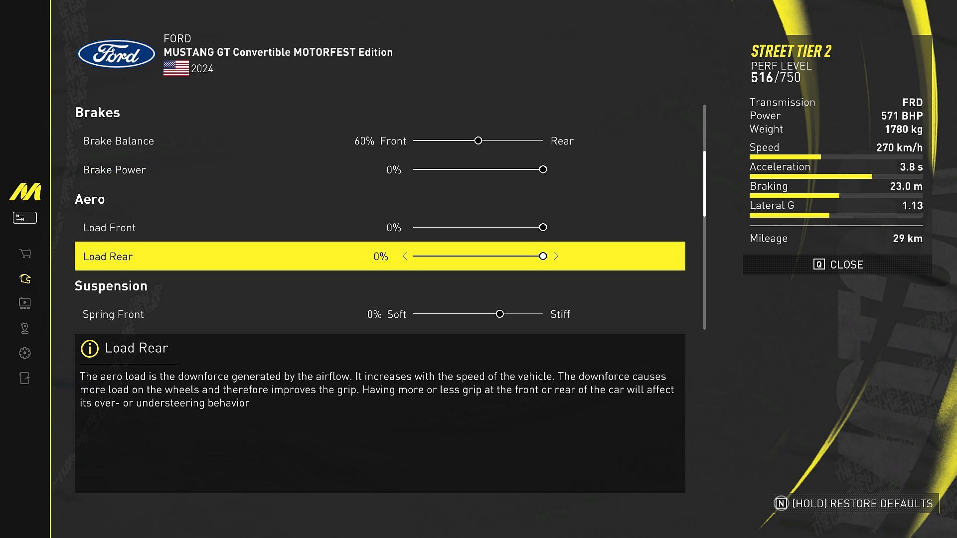 The pro tuning mode allows you to adjust every single component under the hood. (Image via Ubisoft)