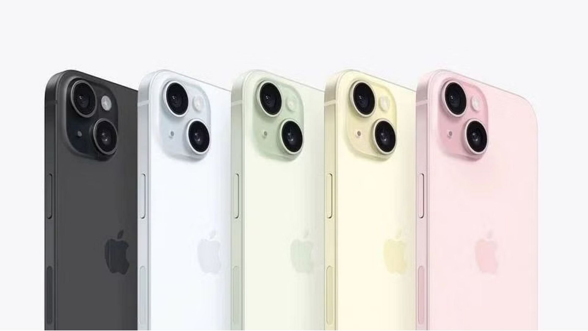 Colorways of the new iPhone (Image via Apple)