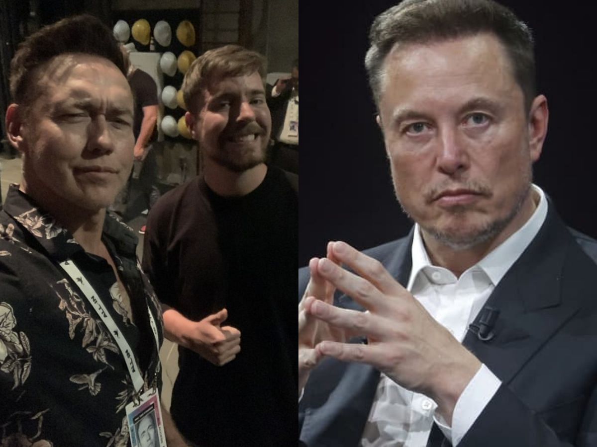 MrBeast mistakes stranger to be Elon Musk (Image via Twitter/X)