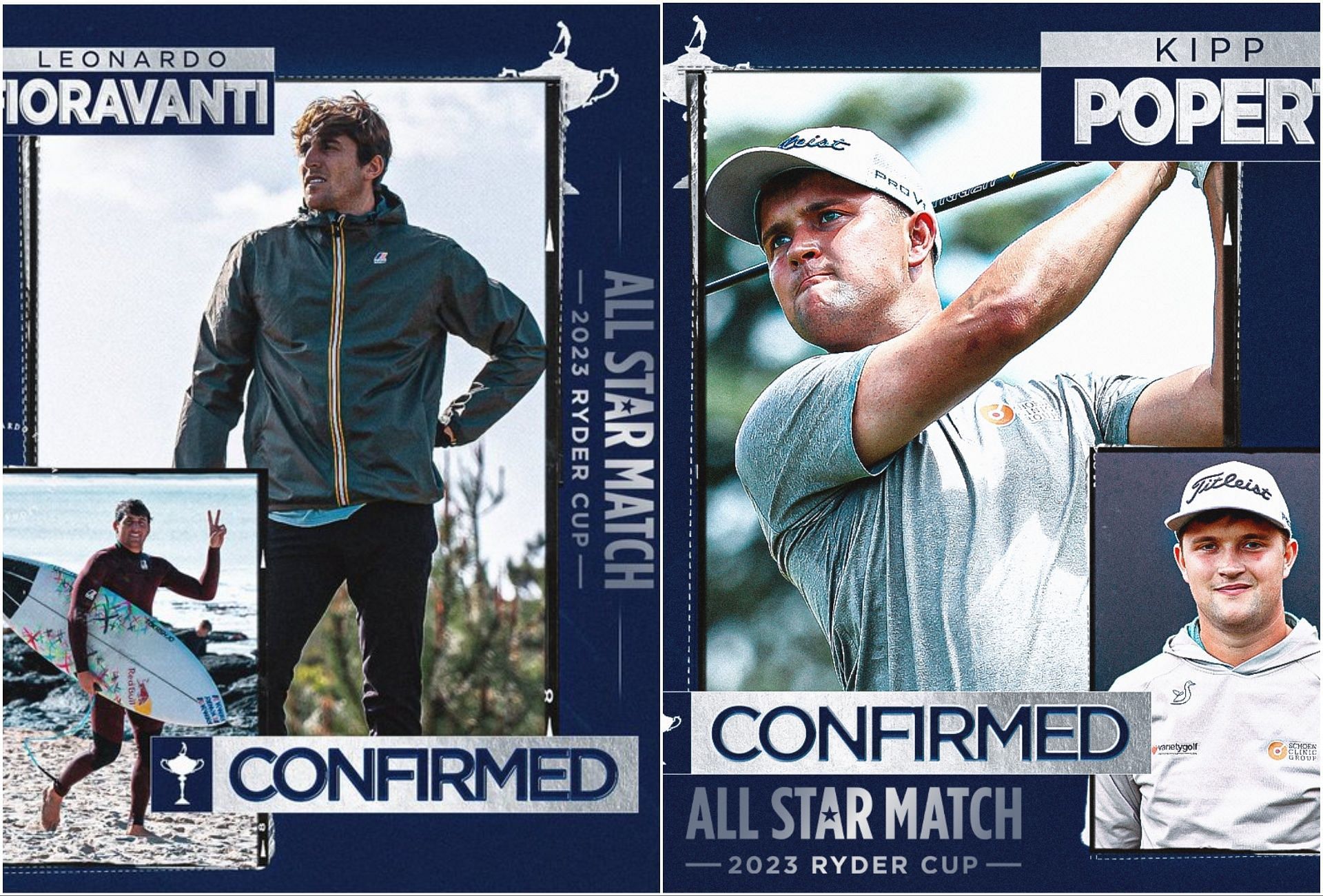 Tw of the players for Ryder Cup All Star Match (via Twitter/@rydercup)