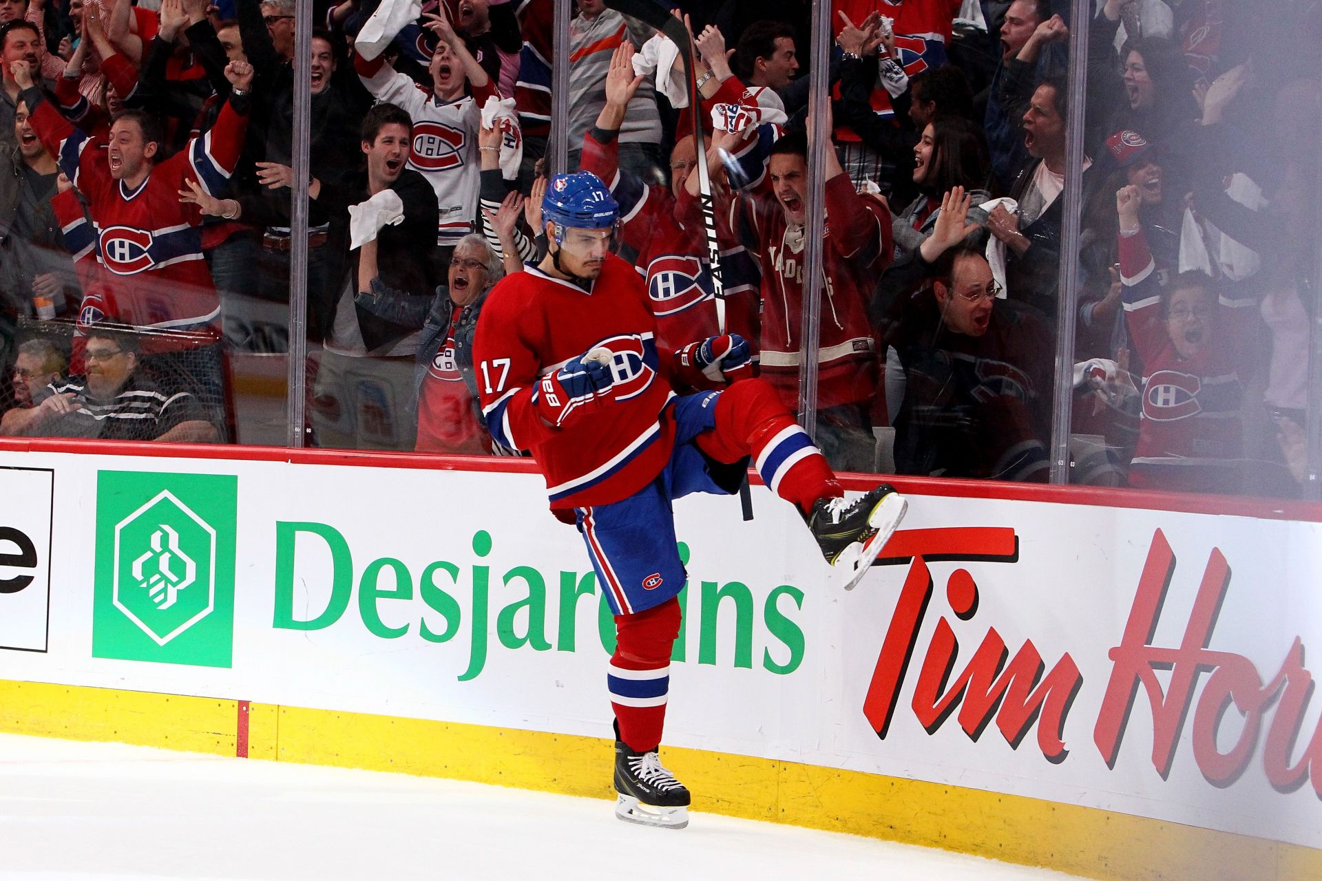 Rene Bourque, New York Rangers v Montreal Canadiens - Game One