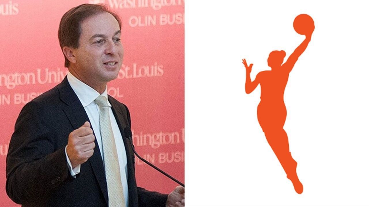 Golden State Warriors owner Joe Lacob (Photo: NBA.com) and the WNBA logo (Photo: WNBA.com)