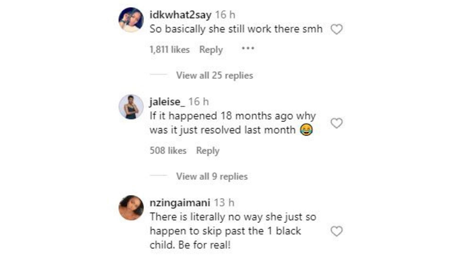 Reaction on the racism controversy (Image via snip from Instagram/@theshaderoom)