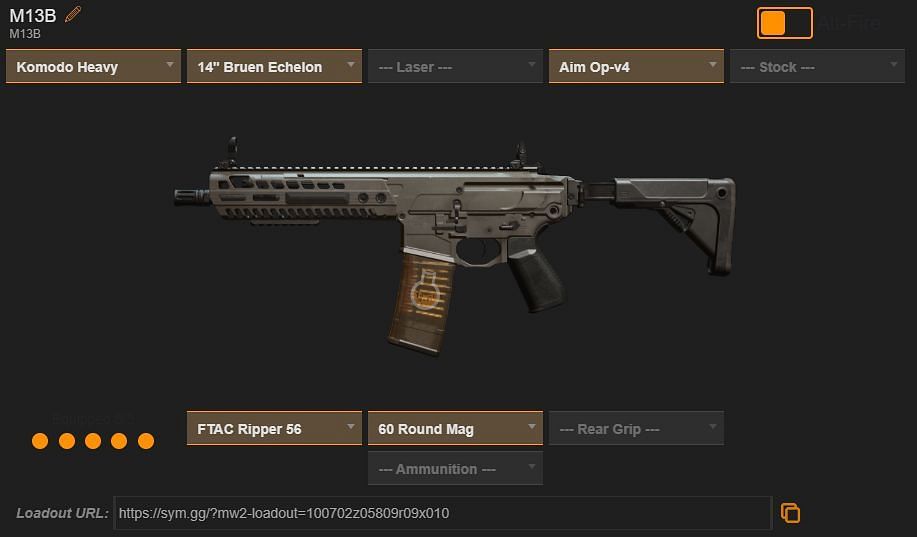 M13B loadout (Image via sym.gg)