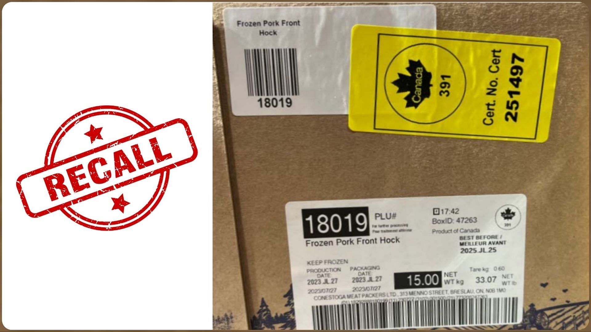 AJC International recalls frozen, raw pork products (Image via FSIS)