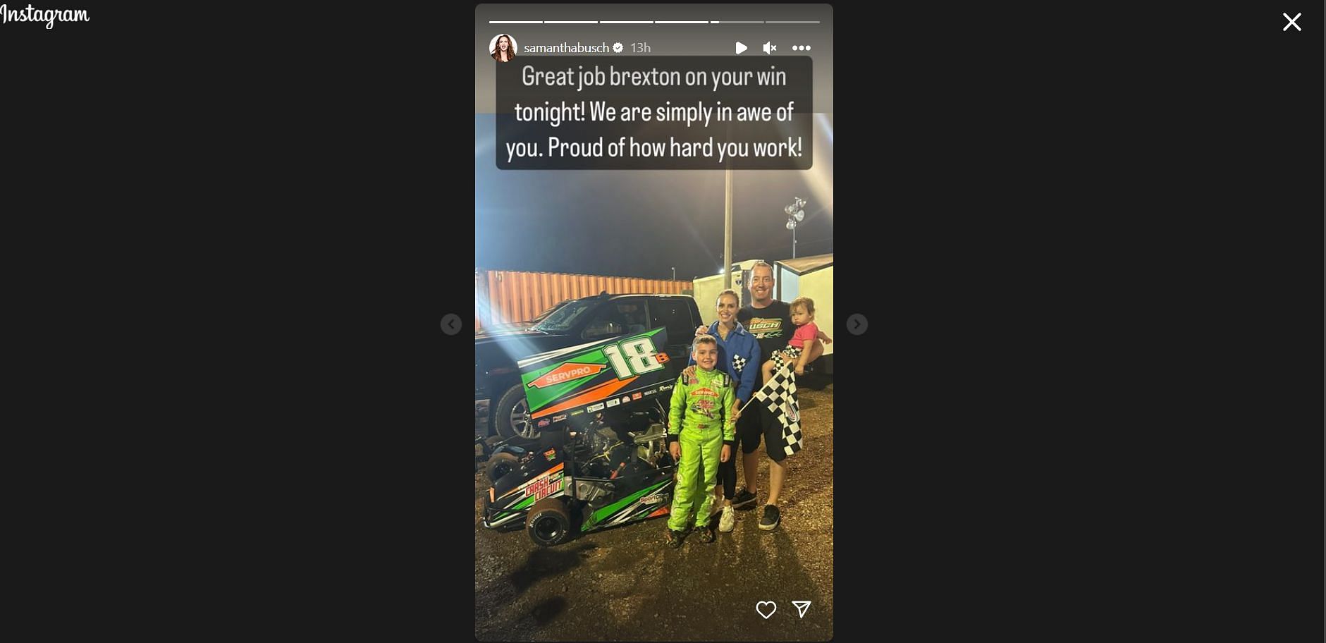 Busch family at Millbridge Speedway