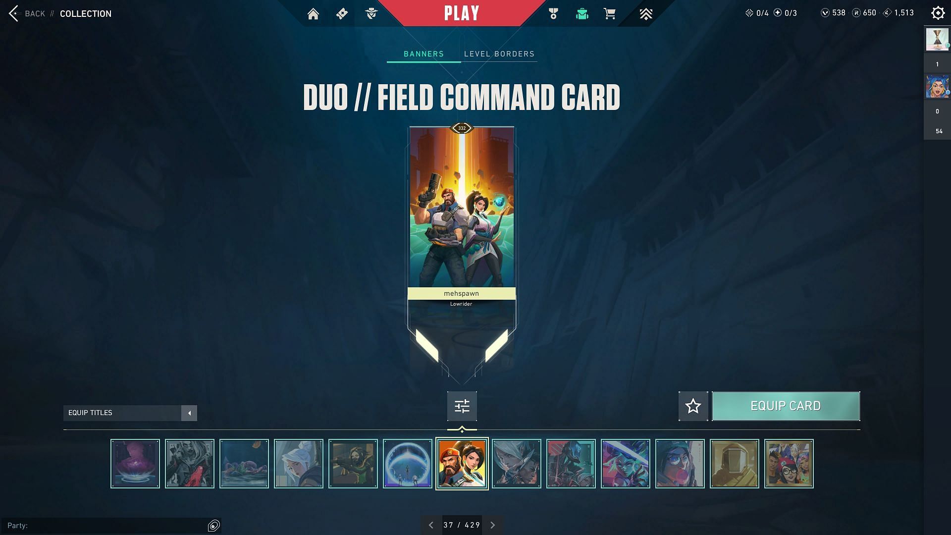 The Duo // Field Command Player Card (Image via Riot Games)