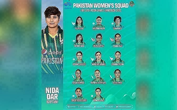 Pakistan Womens Asian Games Cricket Squad 2023