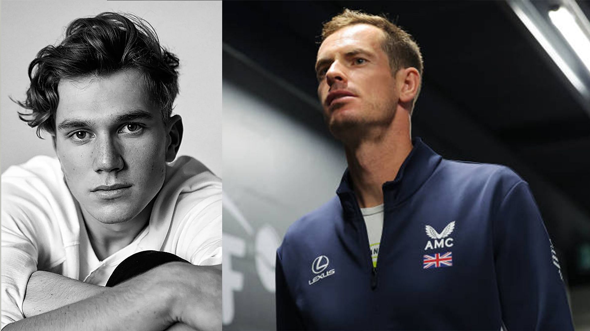 Jack Draper (L) and Andy Murray (R) 