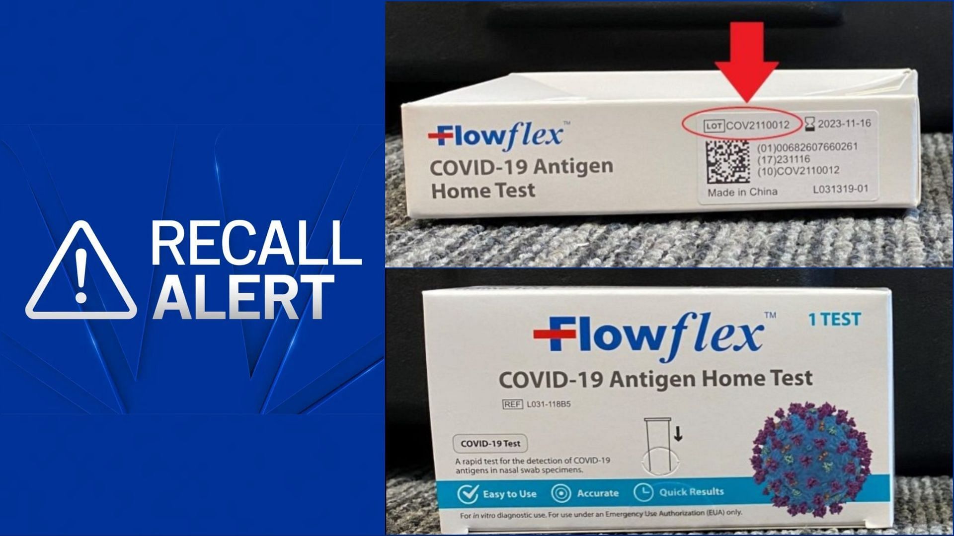 Philadelphia Department of Public Health recalls one lot of Flowflex COVID test kits as they may be inaccurate (Image via The Philadelphia Department of Public Health)