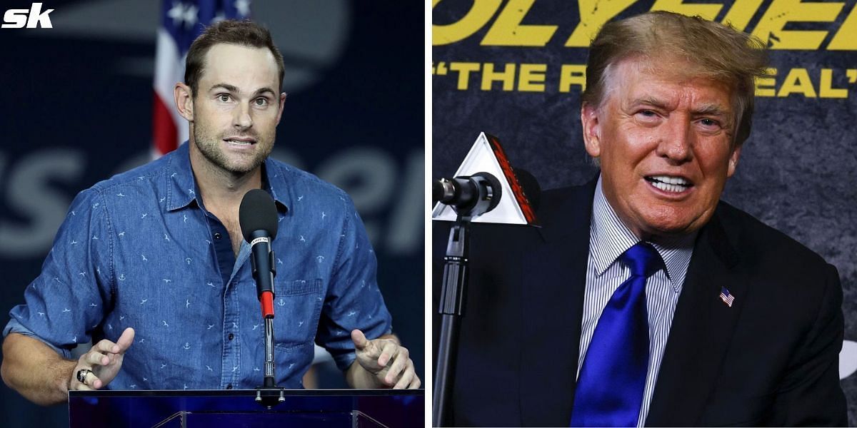 Andy Roddick (L) and Donald Trump (R)