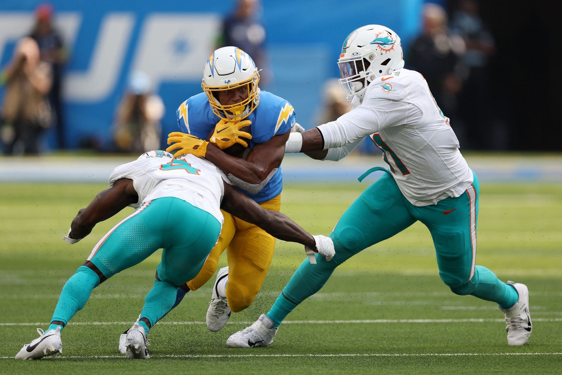 Kader Kohou during Miami Dolphins v Los Angeles Chargers