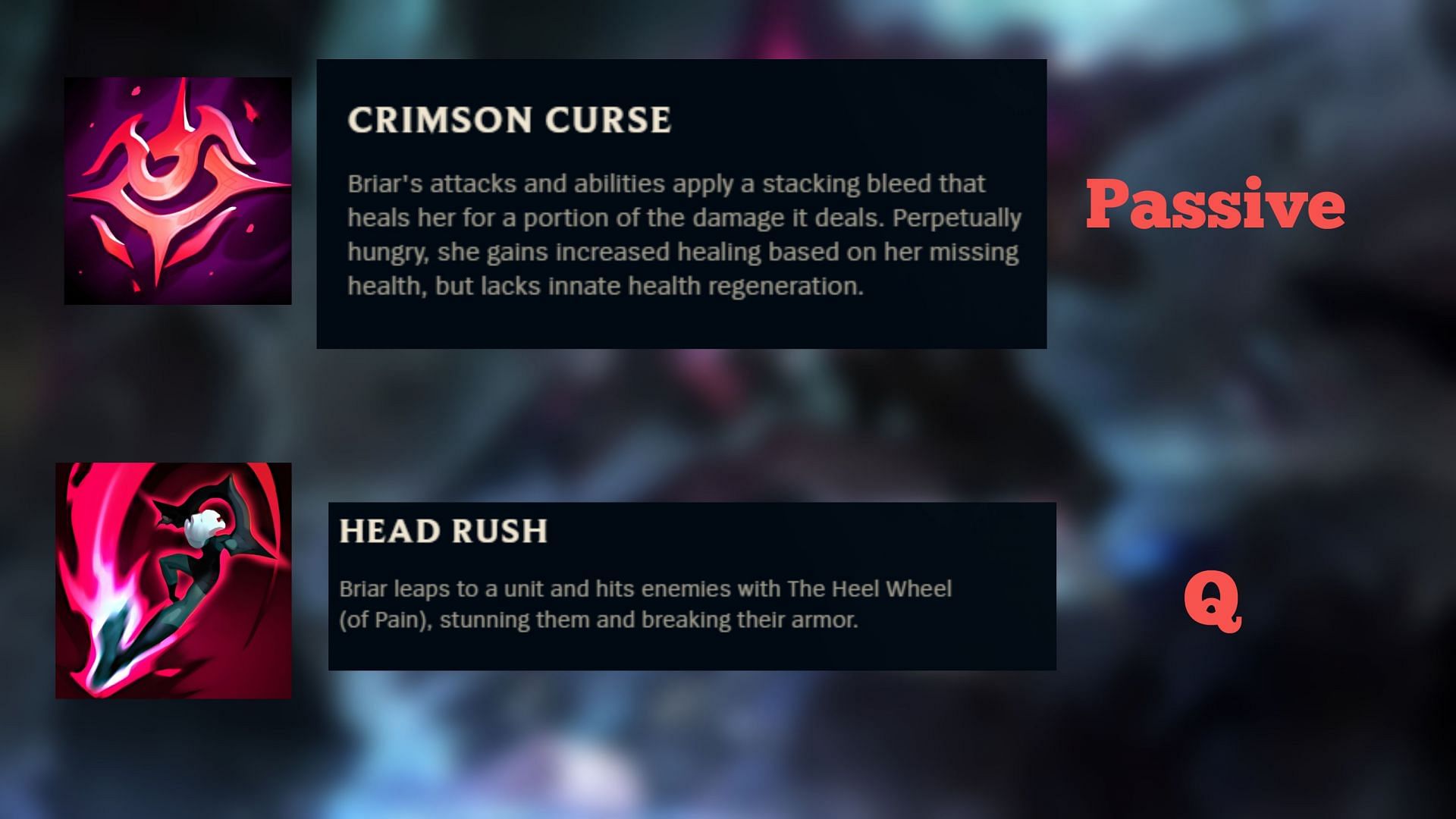 Briar&#039;s Passive and Q (Image via Riot Games)