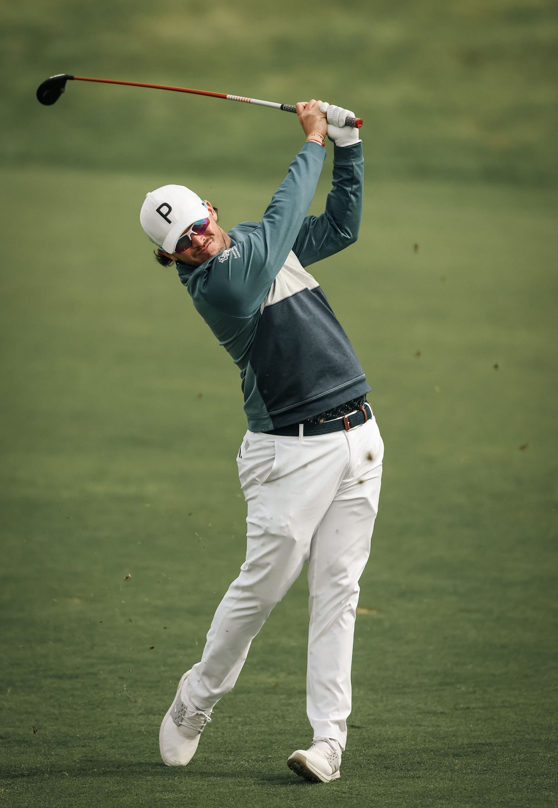 Ewen Ferguson of Scotland plays his second shot on the 9th hole during Day Three of the Cazoo Open de France (Image via Getty)