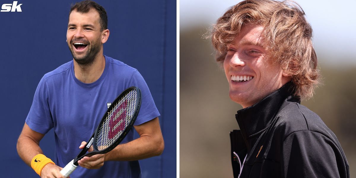 Andrey Rublev (R) has stated his love and admiration for Grigor Dimitrov at UTS 2023.