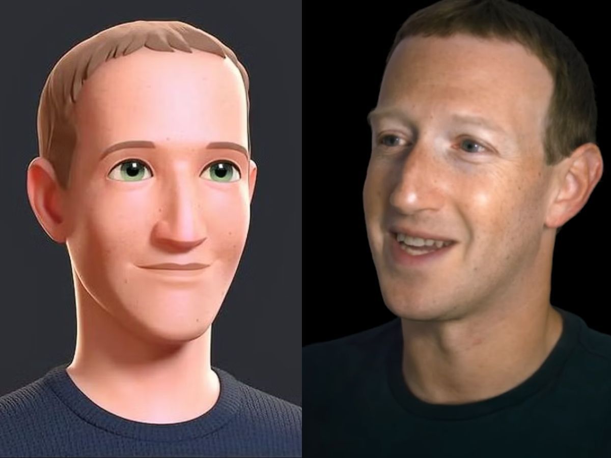 Meta&#039;s photorealistic avatar, one year apart (Image via YouTube)