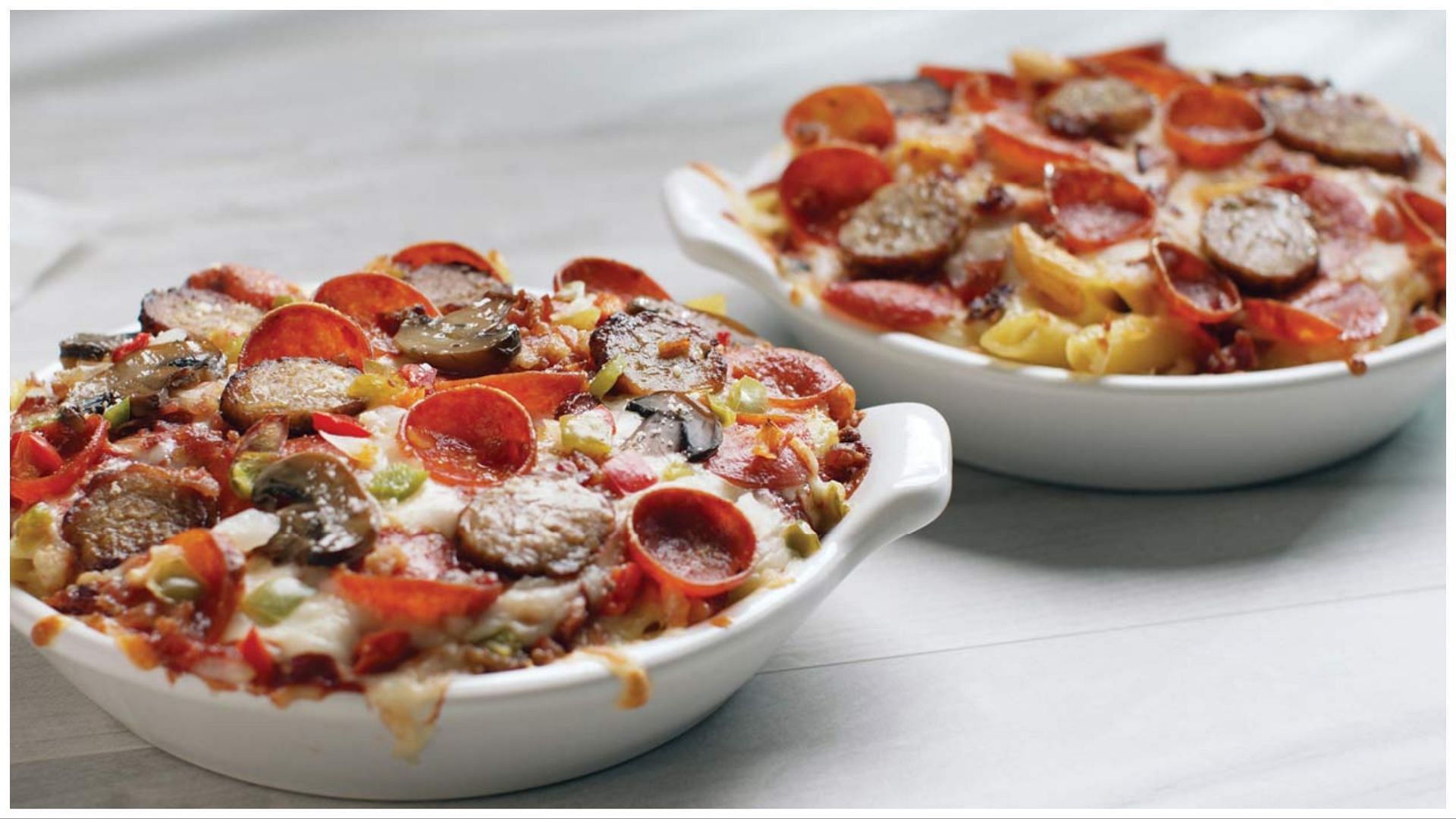 The new Pizza Baked Pasta line-up is here (Image via Fazoli&rsquo;s)