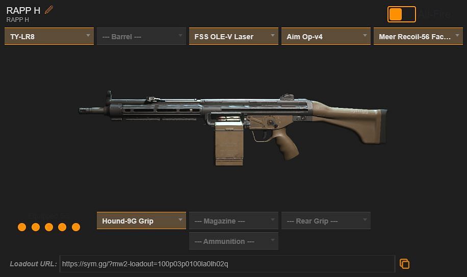 RAPP H loadout (Image via sym.gg)