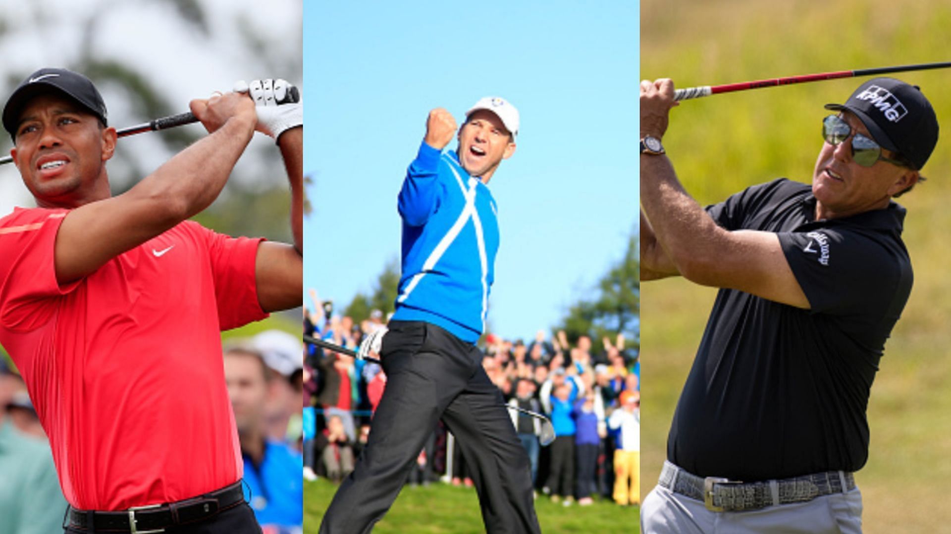 Tiger Woods, Sergio Garcia, Phil Mickelson missing from the 2023 Ryder Cup (Images via Getty)
