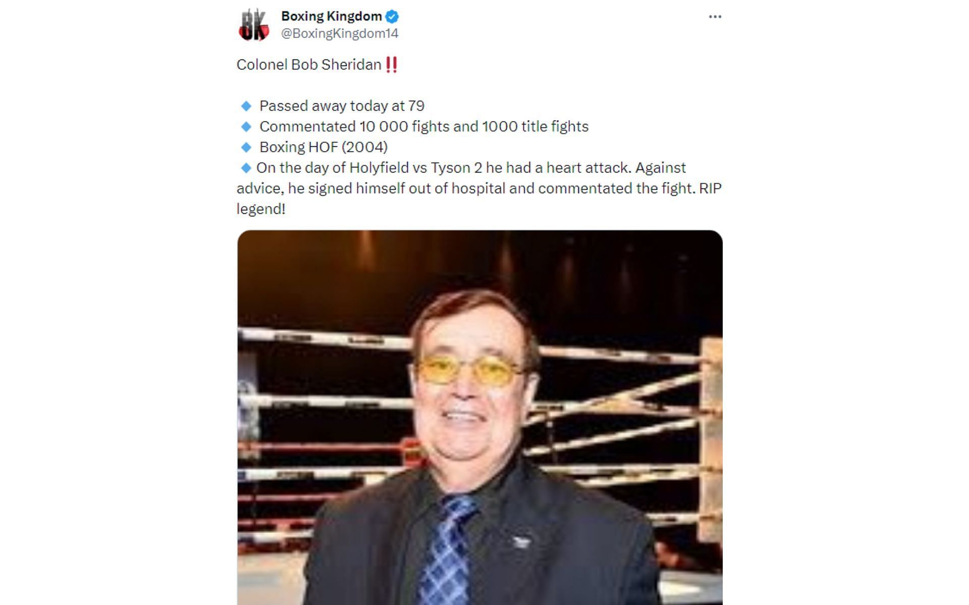 Boxing Kingdom tweet