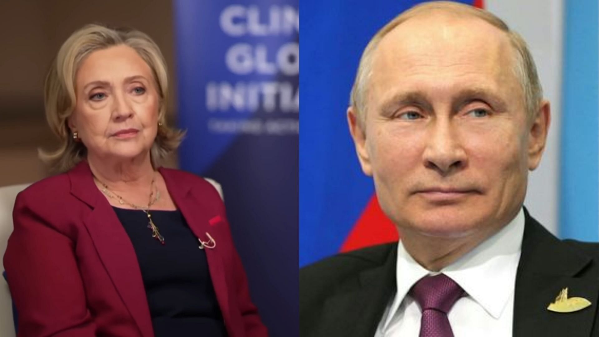 Hillary Clinton warns of potential Russian interference in upcoming 2024 elections (Image via Instagram/@vladimir.putin_offical, YouTube/MSNBC)