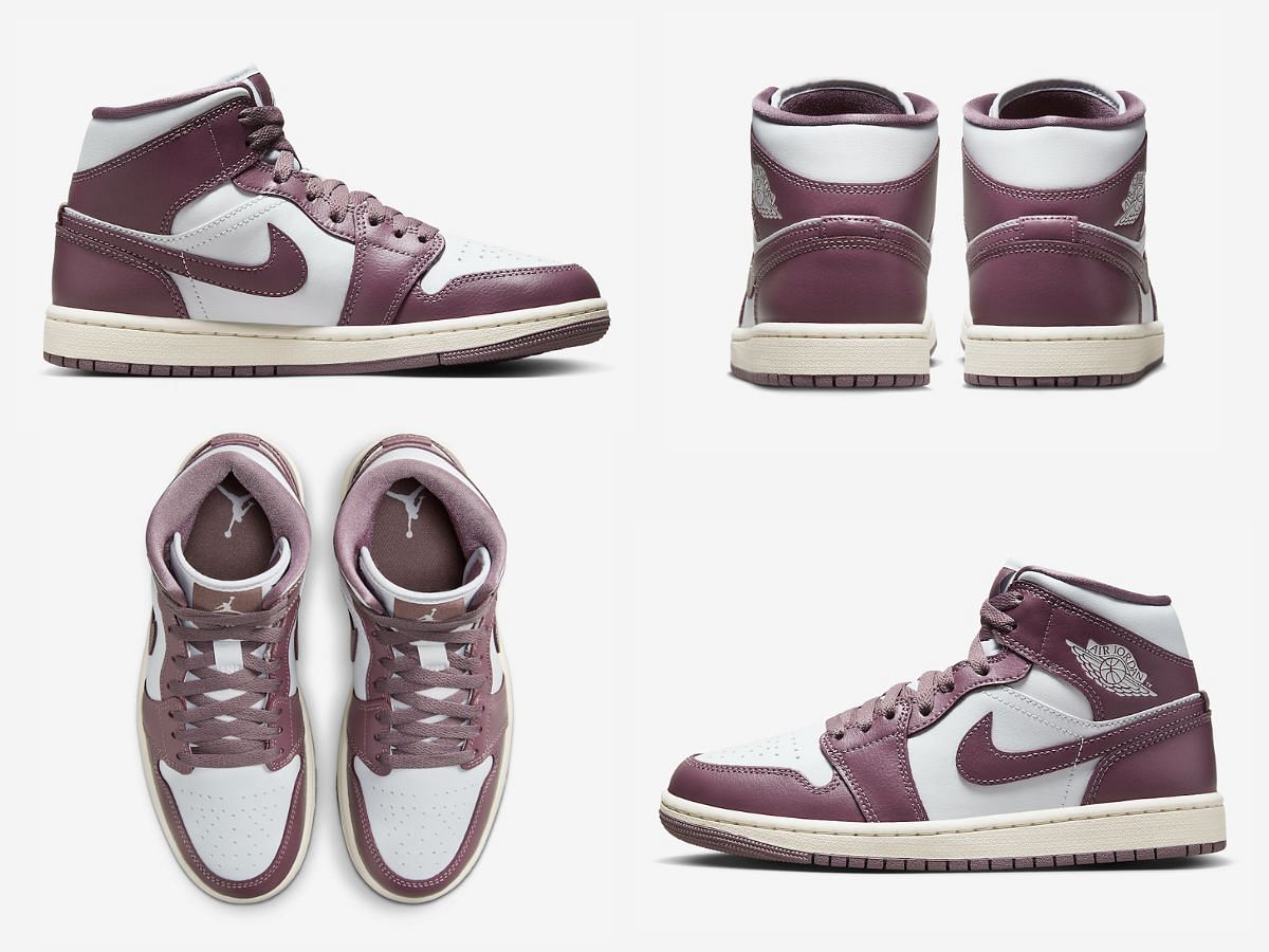 The upcoming Nike Air Jordan 1 Mid &quot;Sky J Mauve&quot; sneakers (Image via Sportskeeda)