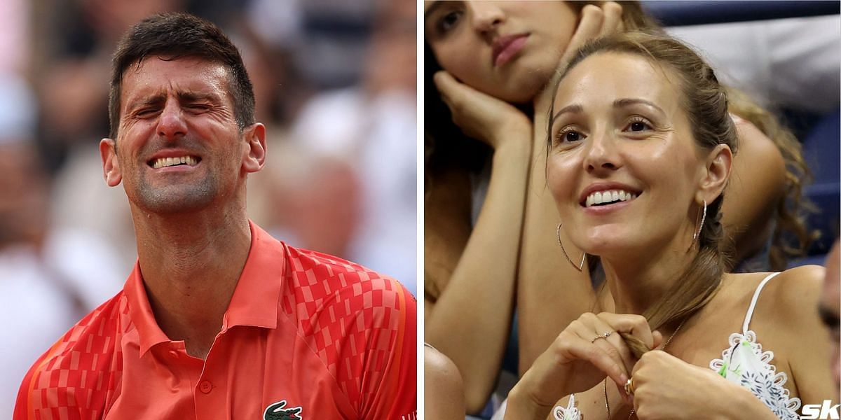 Novak Djokovic (L), Jelena Djokovic (R)