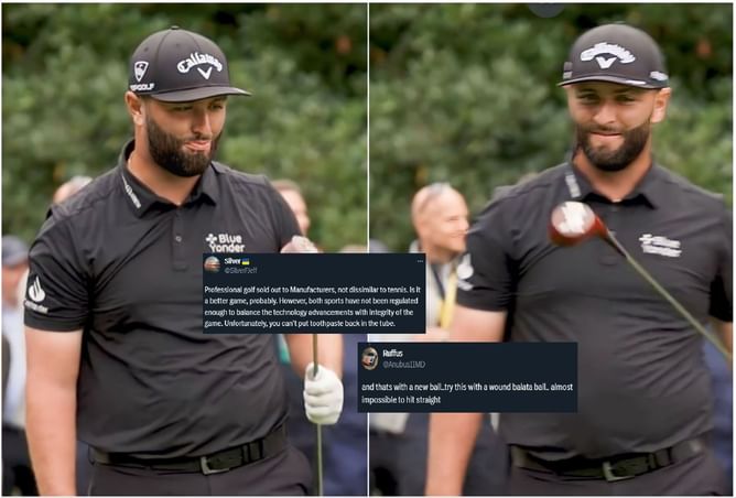 “Professional golf sold out to Manufacturers” – Fans unhappy as Jon Rahm makes strong remark after using a persimmon driver