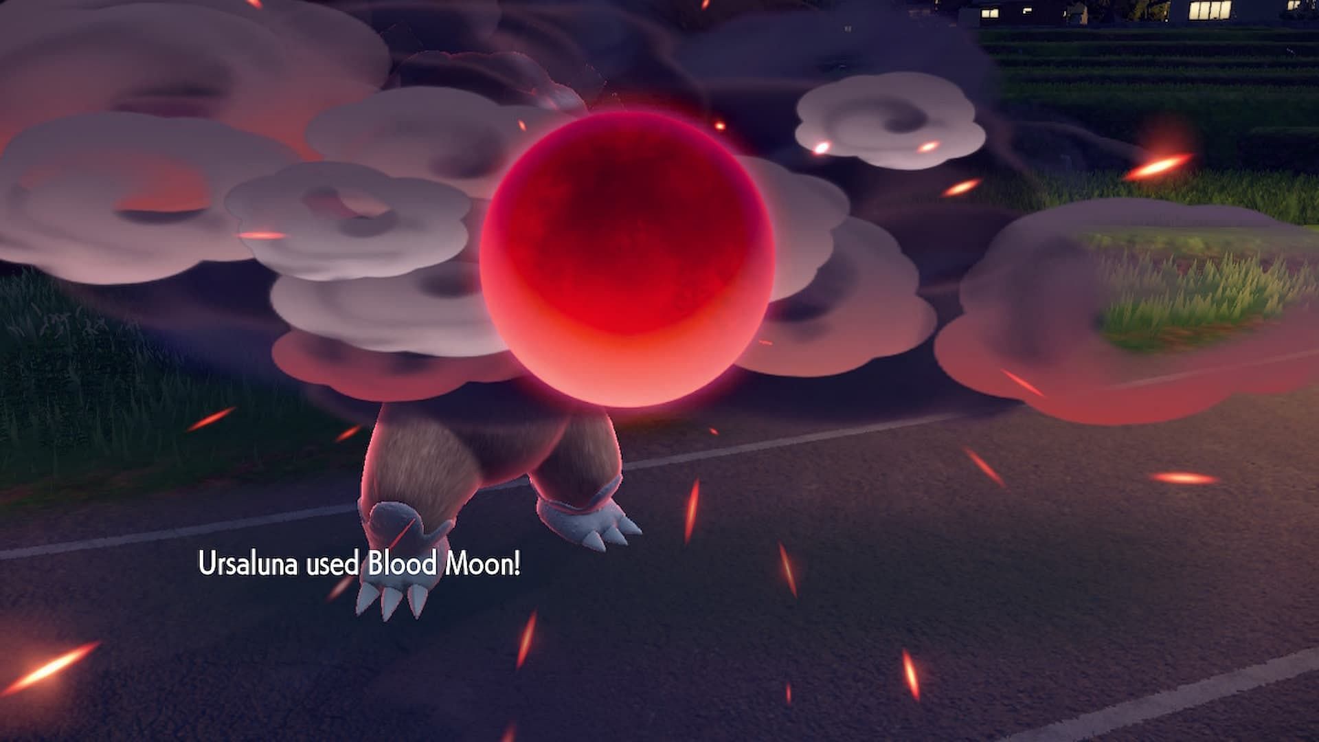 Ursaluna Bloodmoon using its Signature move (Image via The Pokemon Company)