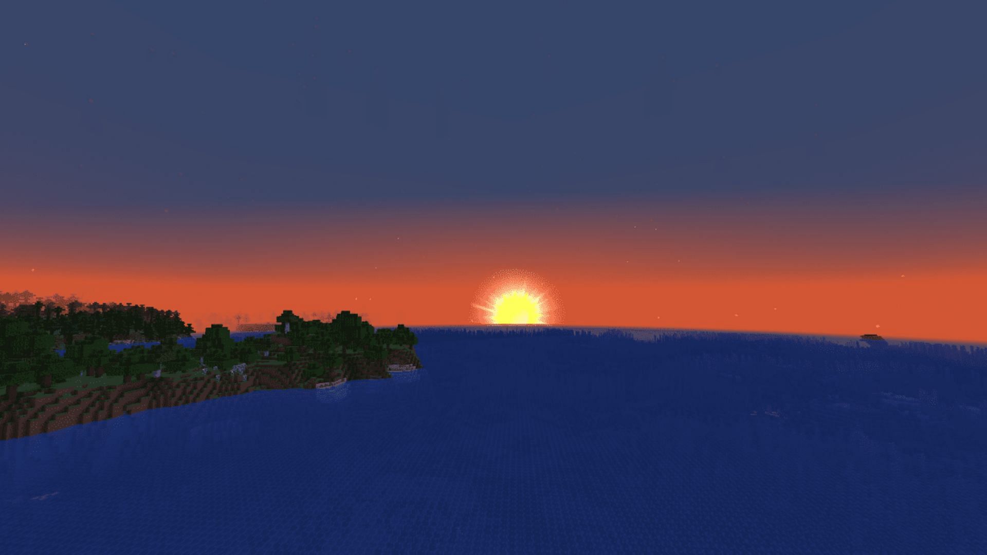 This is another texture pack that adds realistic sun and moon textures (Image via 9Minecraft)