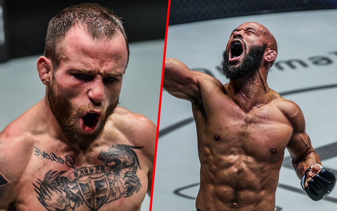 Jarred Brooks and Demetrious Johnson - Photo by ONE Championship