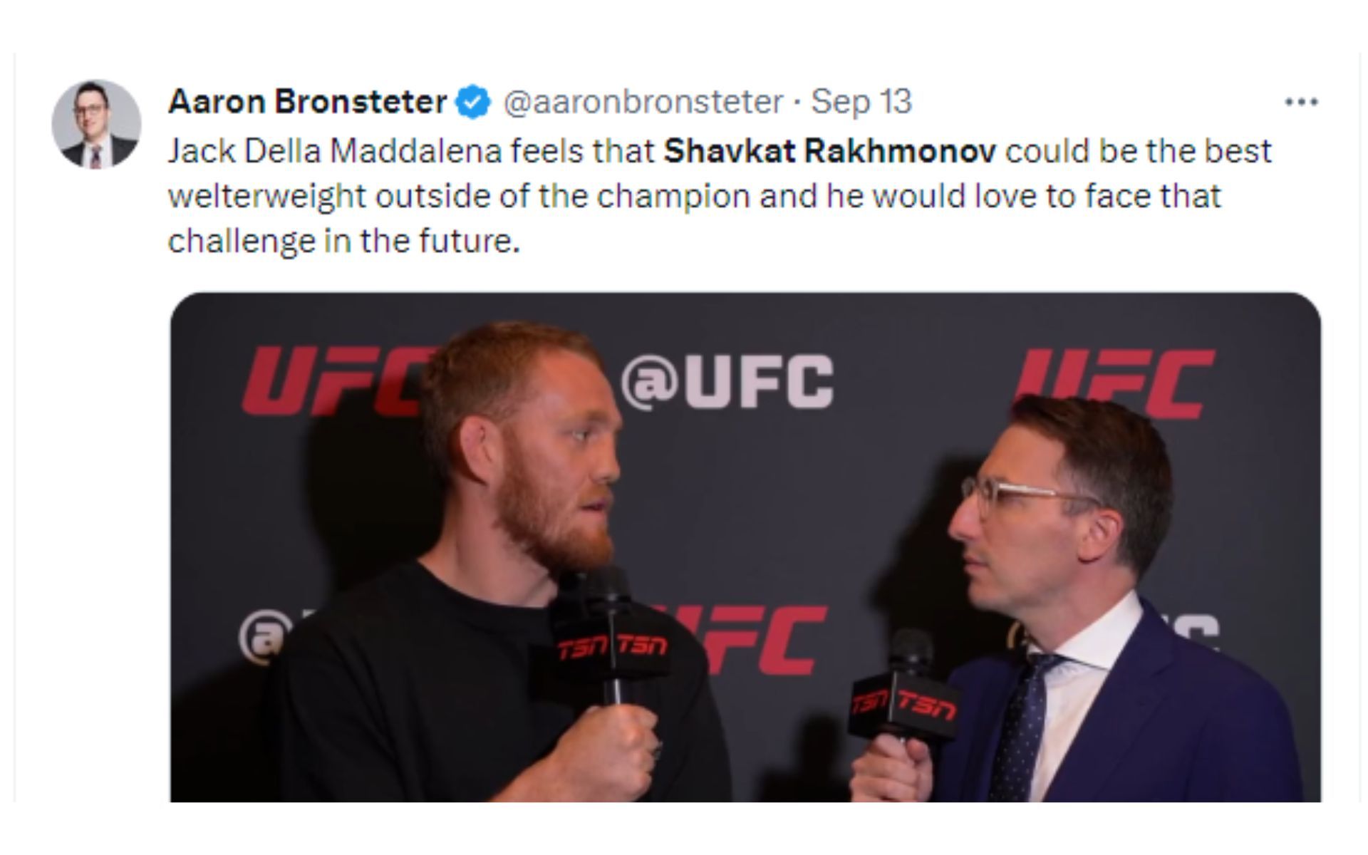 Jack Della Maddalena expresses interest in bout with Rakhmonov