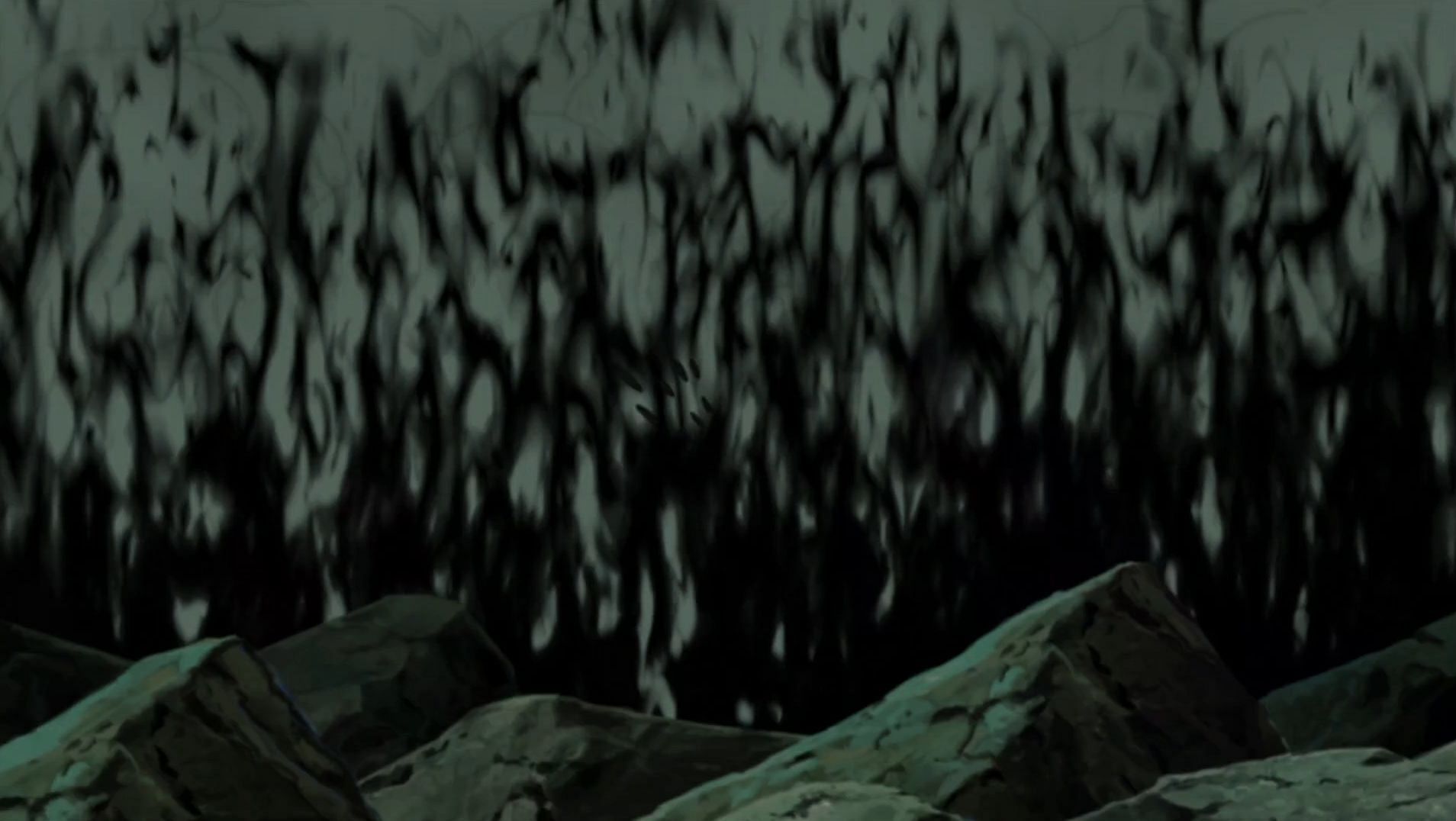 The black flames of Amaterasu in the &#039;Naruto Shippuden&#039; anime (Image via Studio Pierrot)