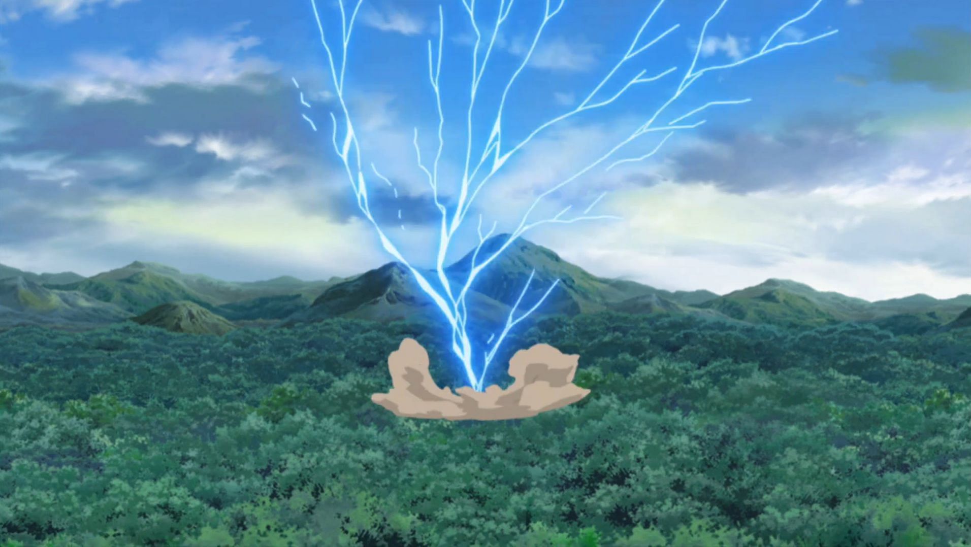 Lightning Release: Thunder Gate being used in the &#039;Naruto Shippuden&#039; anime (Image via Studio Pierrot)
