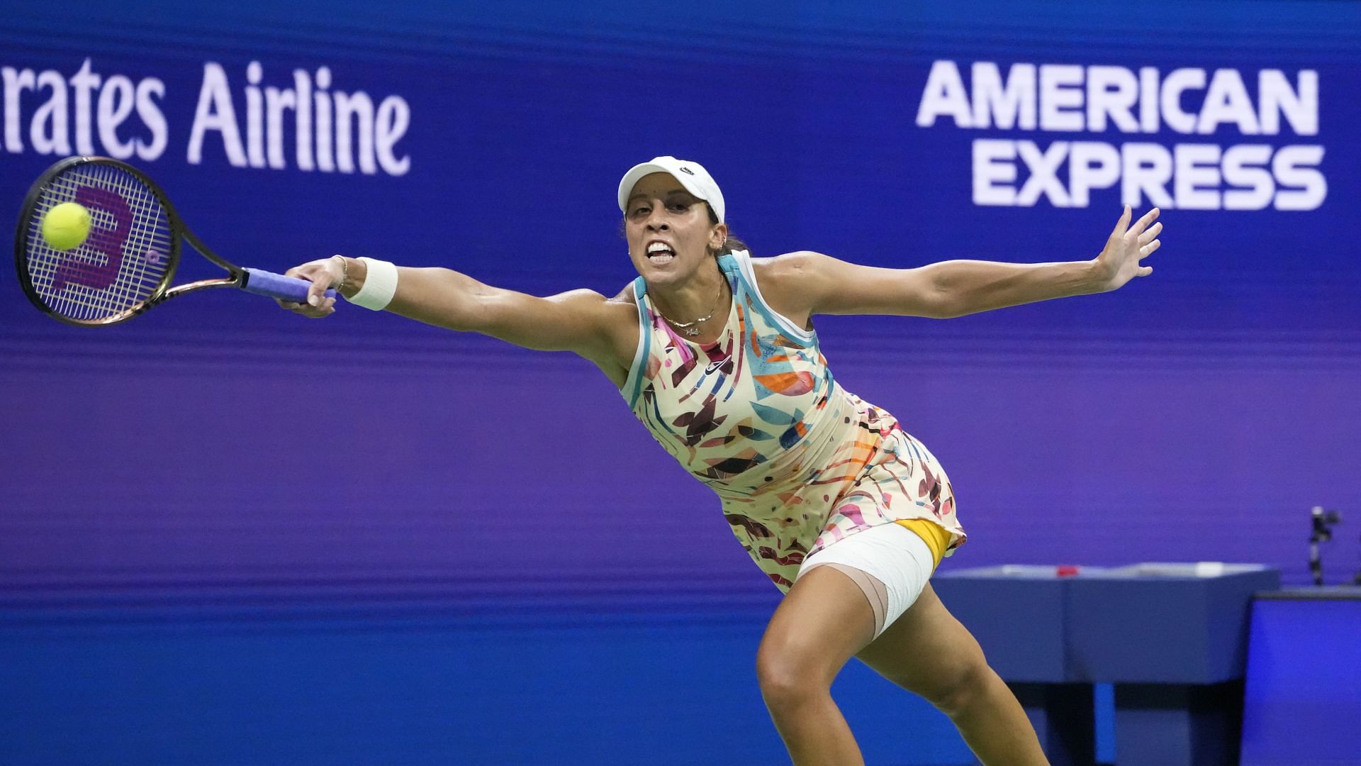 Madison Keys in action at the 2023 US Open.