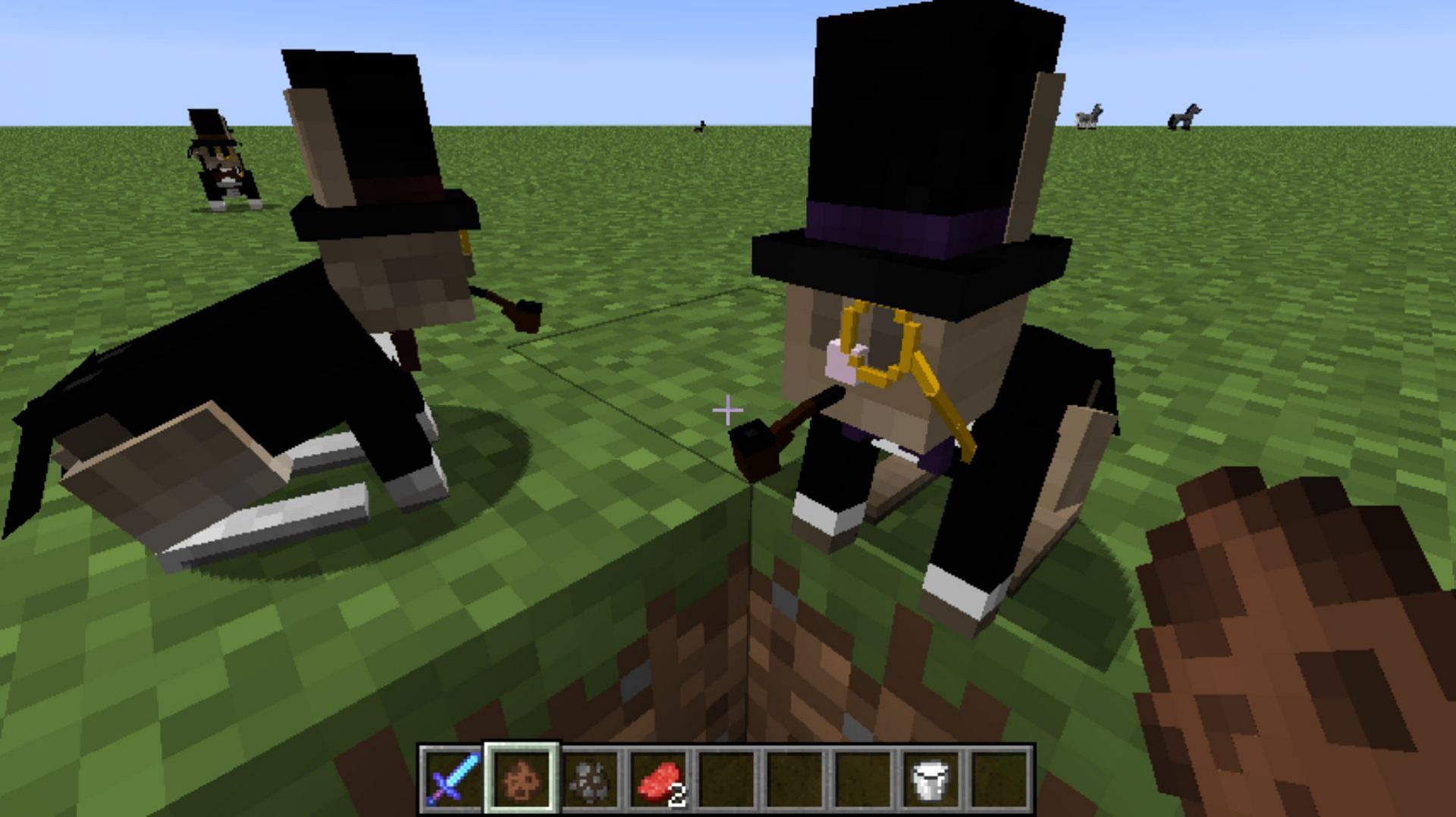 This mod adds new textures to bunnies in Minecraft (Image via CurseForge)