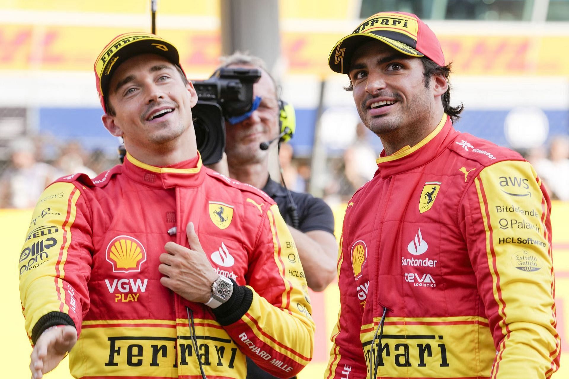 Charles Leclerc and Carlos Sainz