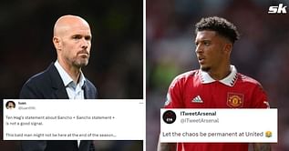 “Bald man might not be here at the end of the season” – Fans react to Manchester United superstar’s action towards Jadon Sancho statement