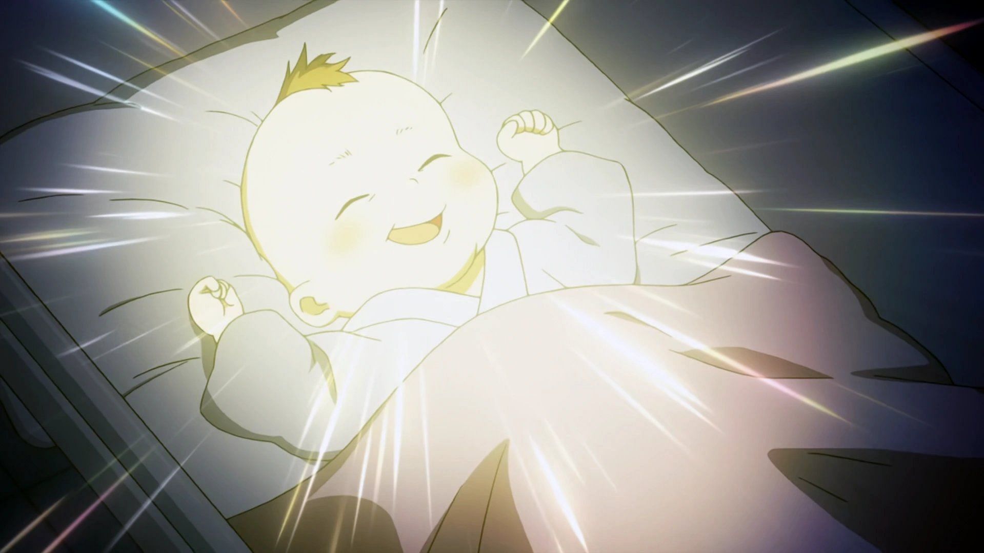 The Luminiscent baby as seen in the anime (Image via Studio Bones)