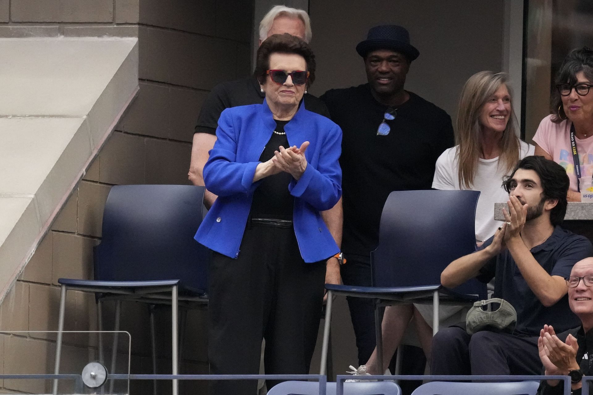 Billie Jean King at the 2023 US Open.