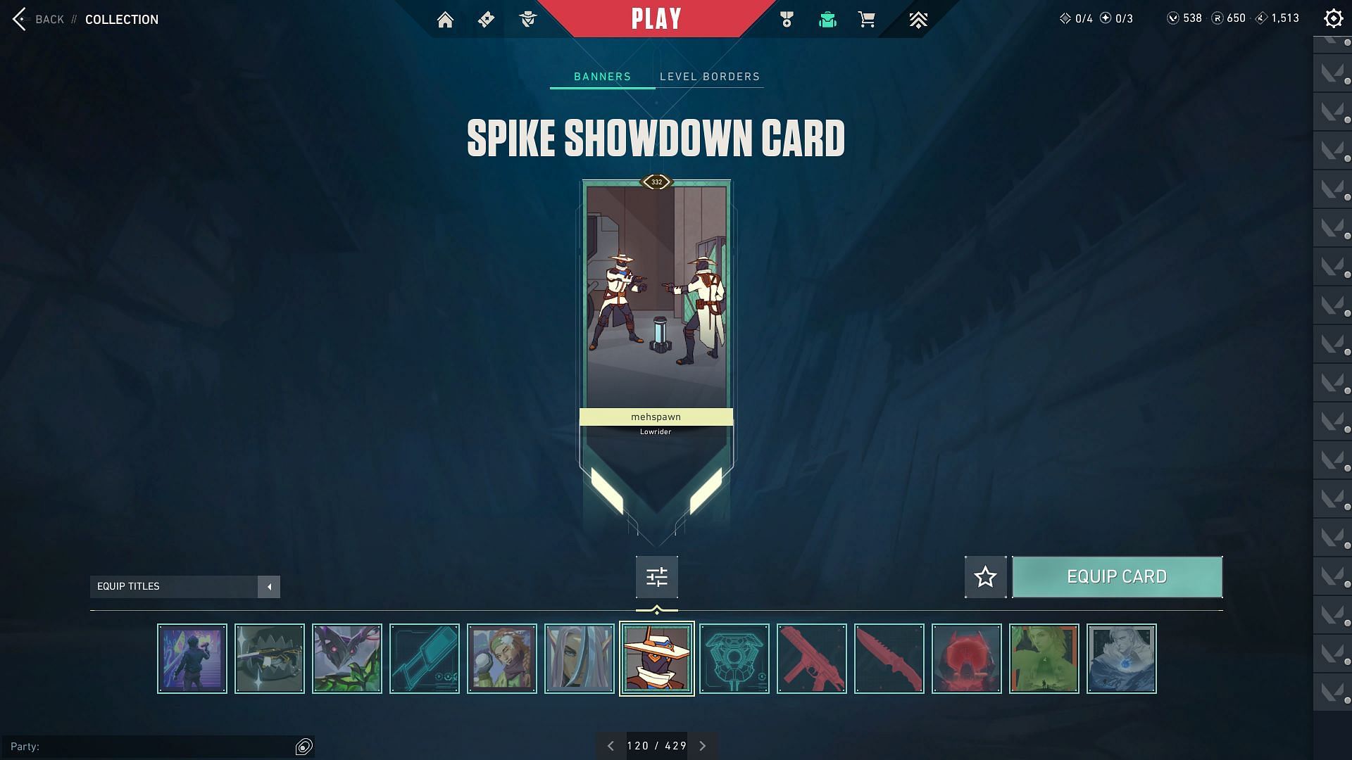 Spike Showdown Player Card (Image via Riot Games)