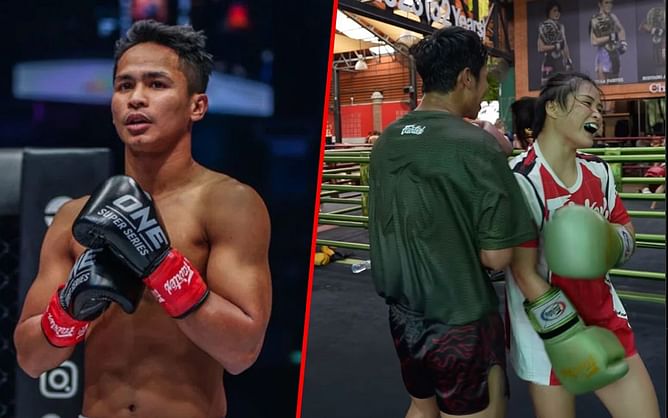 WATCH: Superbon sharpens his tools against fellow Thai megastar Stamp in Pattaya