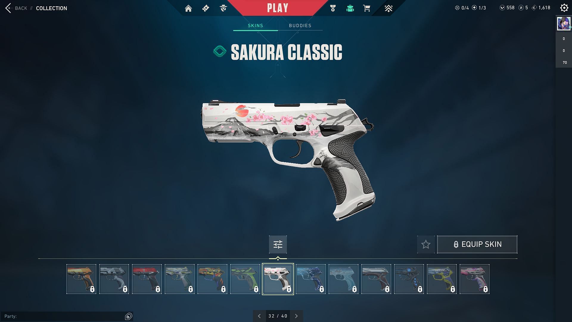 Sakura Classic Skin - Valorant Info