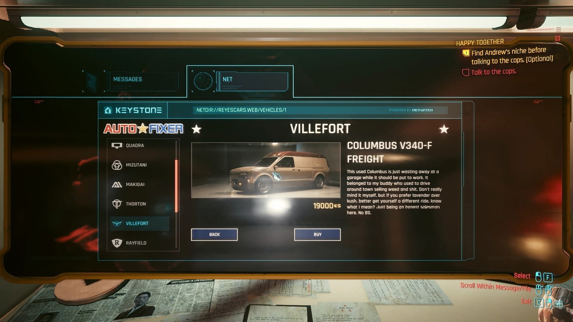 Players can access AutoFixer through the computers in Cyberpunk 2077 (Image via CD Projekt Red)